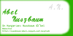 abel nuszbaum business card